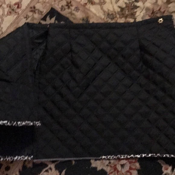 Vintage quilt wrap skirt leopard trim - Picture 2 of 2